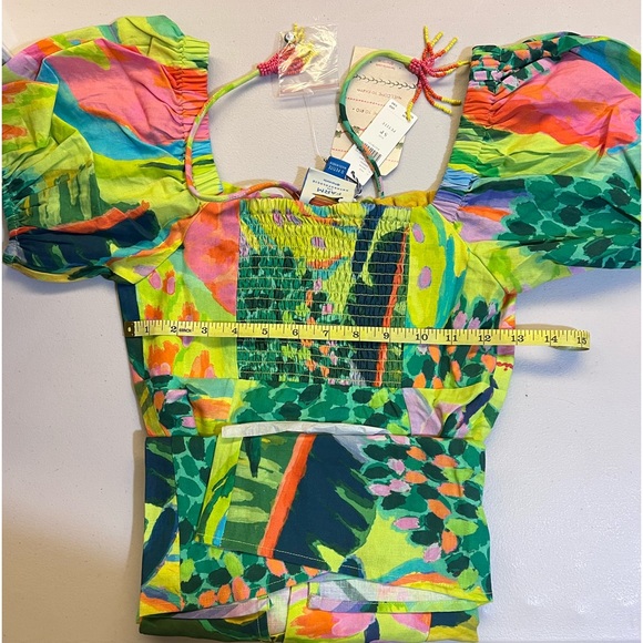 NWT Farm Rio Printed Puff-Sleeve Dress - Picture 5 of 5